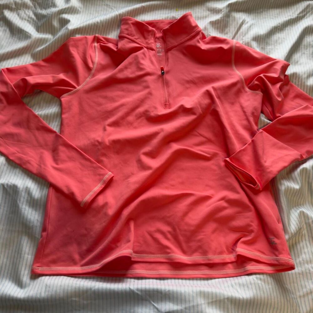 Soybu Women's Coral Quarter-Zip Long Sleeve Active Top